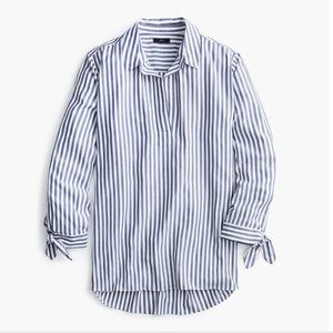 J Crew Resort Tie Sleeve Popover Shirt - image 1